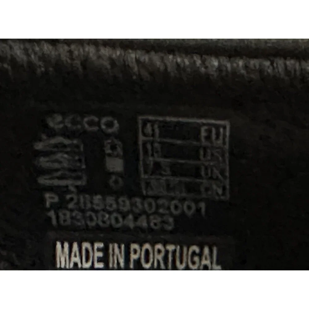 Women's ECCO Gillian Slip On Black Leather Comfort Shoes Sz 10/41 Flat Loafers - Picture 10 of 10